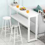 Modern Steel Wood Bar Tables with Shelf