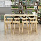 Scandinavian Solid Wood Pub Table Rectangle 4 Seats
