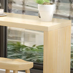 Scandinavian Solid Wood Pub Table Rectangle 4 Seats