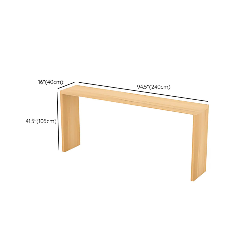 Scandinavian Solid Wood Pub Table Rectangle 4 Seats