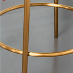 Modern 4-Leg Metal Faux Leather Upholstered Bar Stools