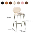 Modern 4-Leg Metal Faux Leather Upholstered Bar Stools
