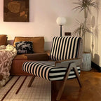 Modern Fabric Accent Chair with Wooden Frame for Living Room