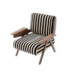 Modern Fabric Accent Chair with Wooden Frame for Living Room