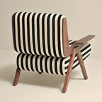 Modern Fabric Accent Chair with Wooden Frame for Living Room