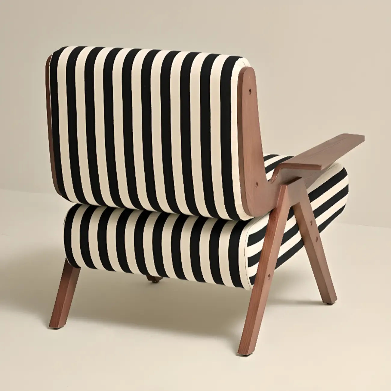 Modern Fabric Accent Chair with Wooden Frame for Living Room
