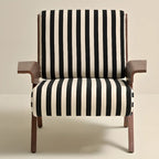 Modern Fabric Accent Chair with Wooden Frame for Living Room