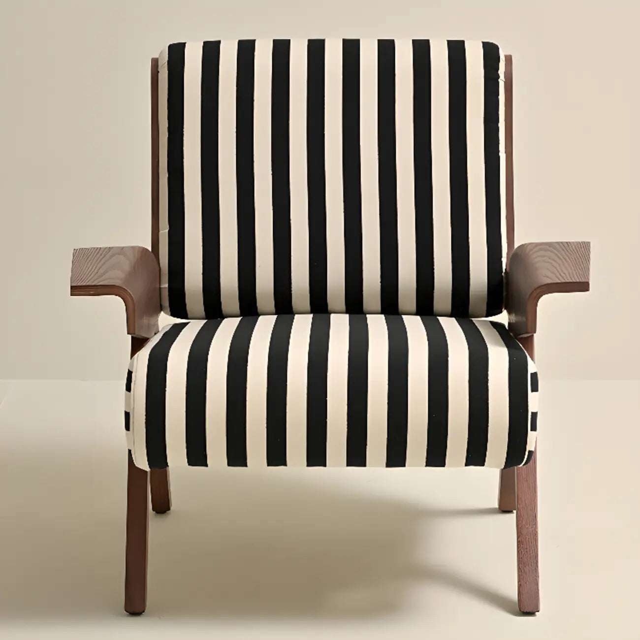 Modern Fabric Accent Chair with Wooden Frame for Living Room
