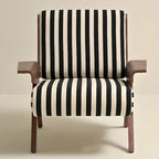 Modern Fabric Accent Chair with Wooden Frame for Living Room