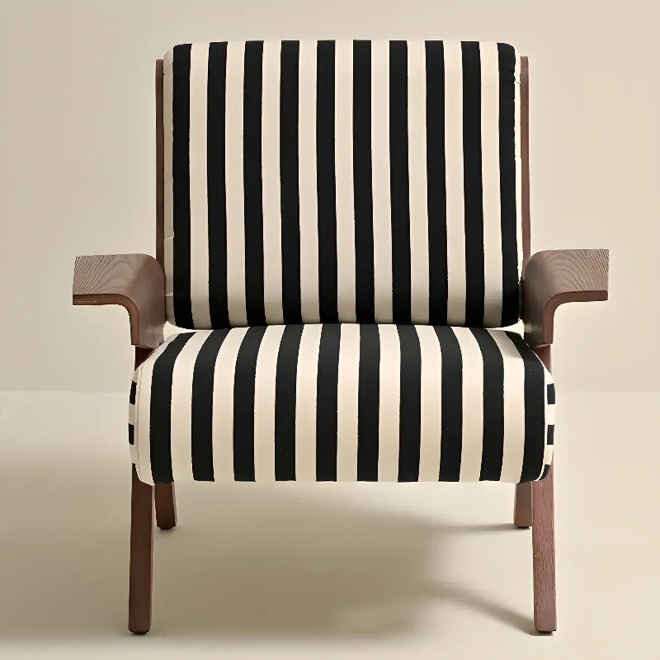 Modern Fabric Accent Chair with Wooden Frame for Living Room