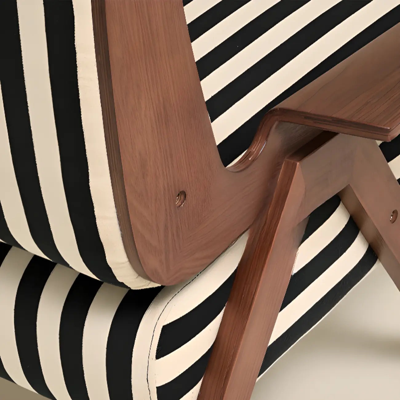 Modern Fabric Accent Chair with Wooden Frame for Living Room