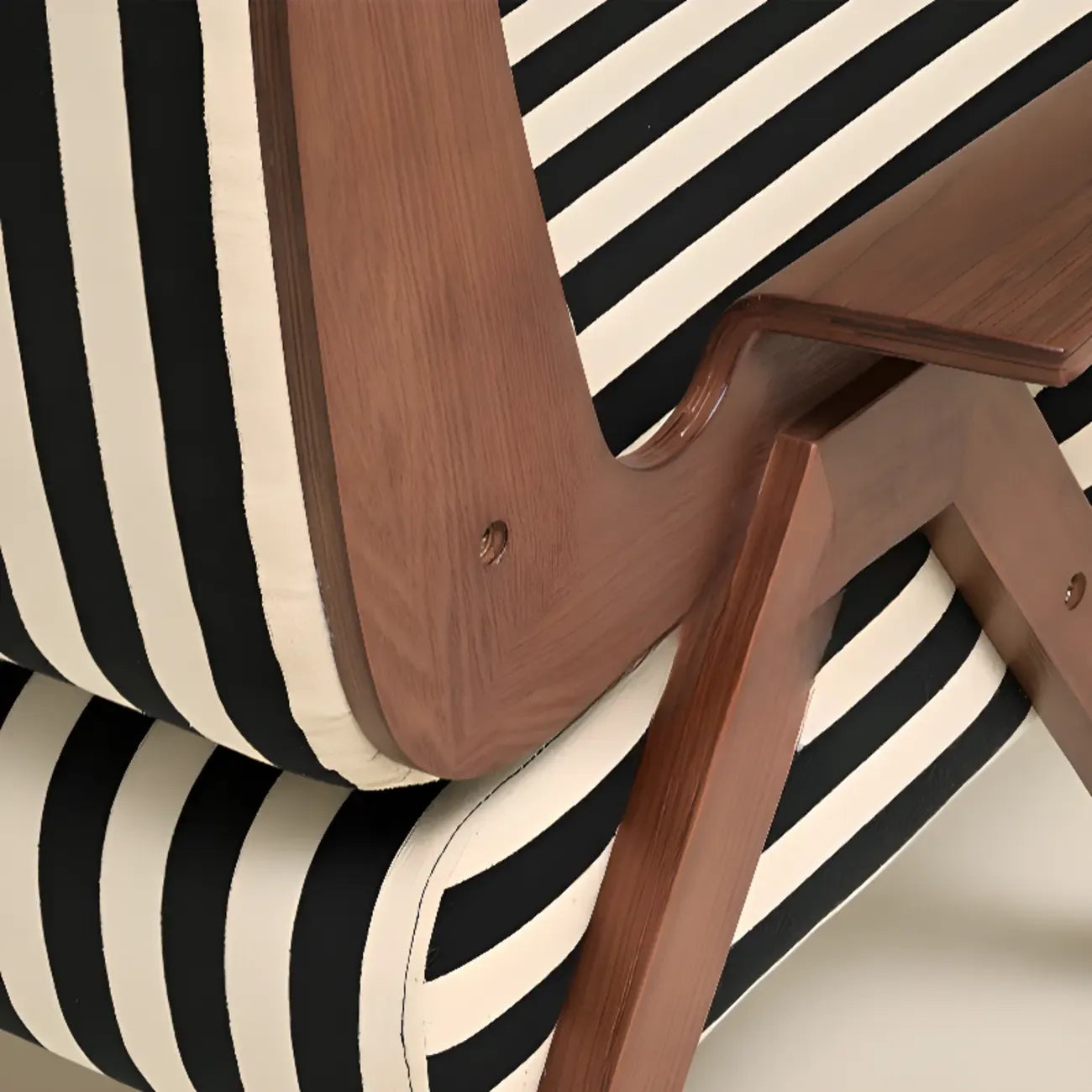 Modern Fabric Accent Chair with Wooden Frame for Living Room
