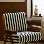 Modern Fabric Accent Chair with Wooden Frame for Living Room