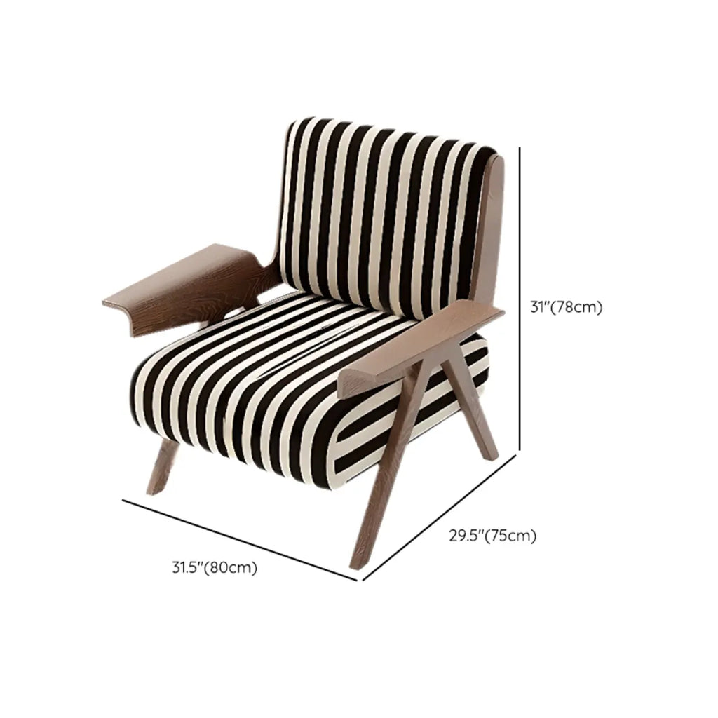 Modern Fabric Accent Chair with Wooden Frame for Living Room