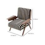 Modern Fabric Accent Chair with Wooden Frame for Living Room