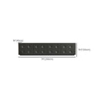 79 Black Long Stone Geometric Cabinet Doors TV Stand