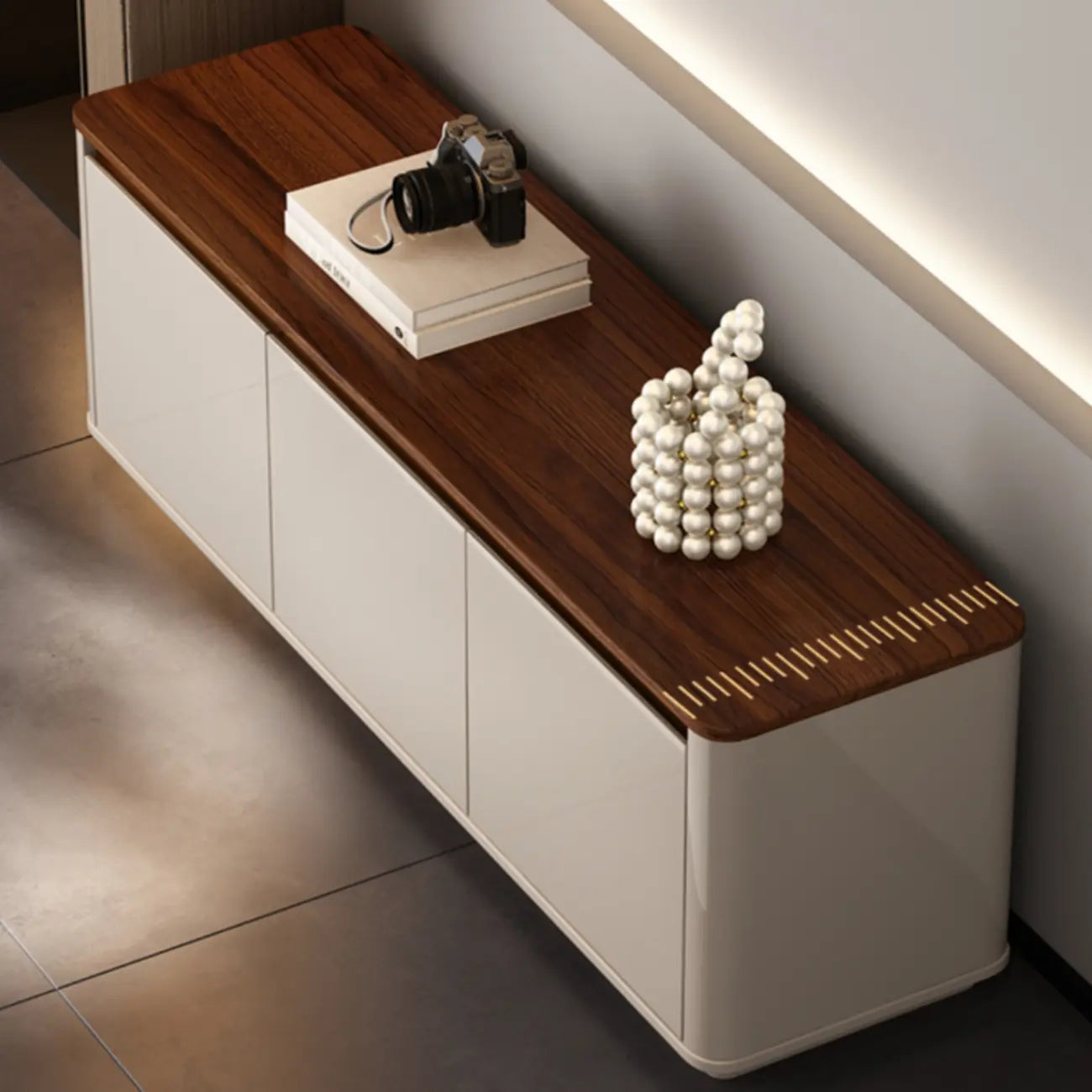 2-Drawer Brown Wooden Entryway Bench with Shoe Storage