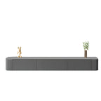 87 Grey Solid Wood Long Floating TV Stand with Drawers