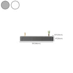 87 Grey Solid Wood Long Floating TV Stand with Drawers