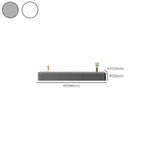 87 Grey Solid Wood Long Floating TV Stand with Drawers