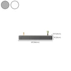 87 Grey Solid Wood Long Floating TV Stand with Drawers