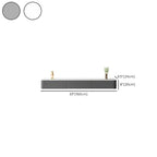 87 Grey Solid Wood Long Floating TV Stand with Drawers