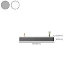 87 Grey Solid Wood Long Floating TV Stand with Drawers