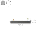 87 Grey Solid Wood Long Floating TV Stand with Drawers