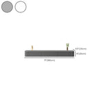 87 Grey Solid Wood Long Floating TV Stand with Drawers