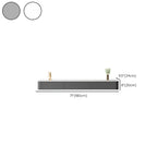 87 Grey Solid Wood Long Floating TV Stand with Drawers