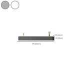 87 Grey Solid Wood Long Floating TV Stand with Drawers