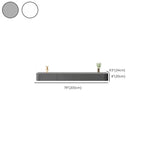 87 Grey Solid Wood Long Floating TV Stand with Drawers