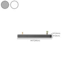 87 Grey Solid Wood Long Floating TV Stand with Drawers