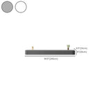 87 Grey Solid Wood Long Floating TV Stand with Drawers