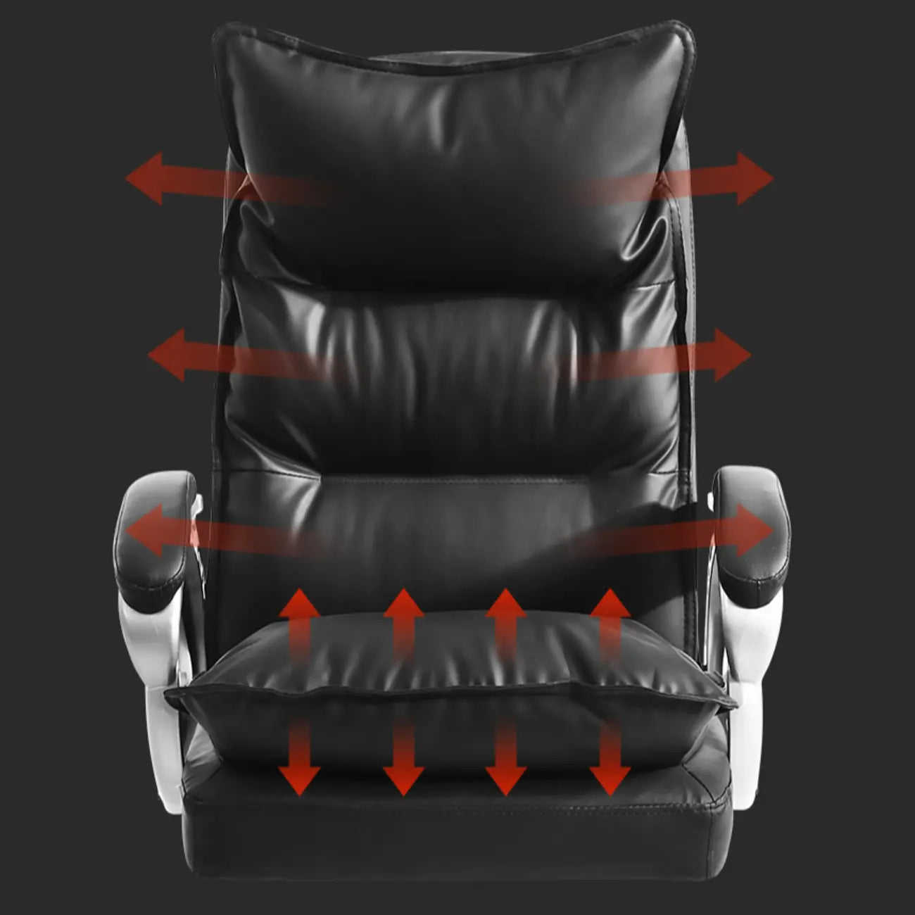 Elegant Brown Leather Reclining Executive Office Chair