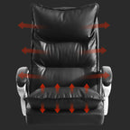 Elegant Brown Leather Reclining Executive Office Chair