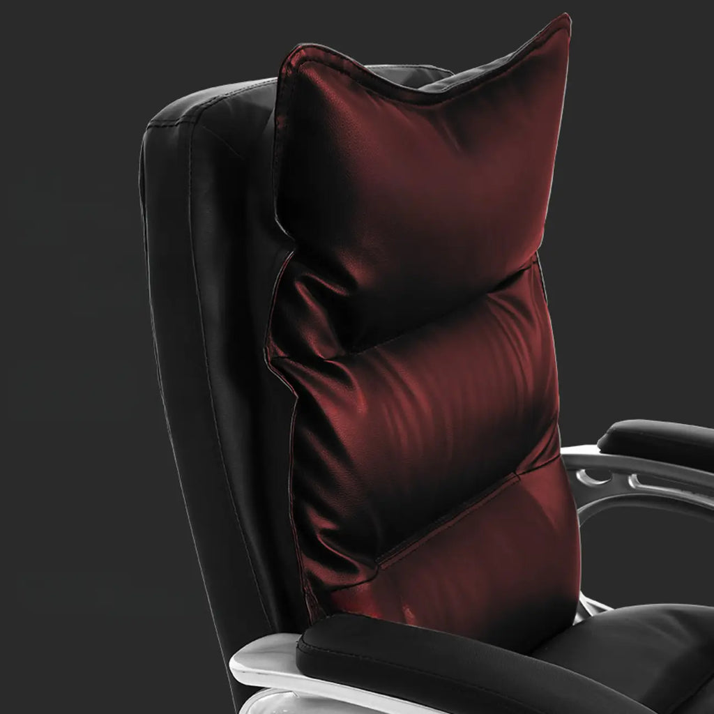 Elegant Brown Leather Reclining Executive Office Chair