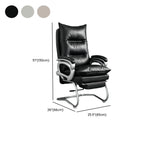 Elegant Brown Leather Reclining Executive Office Chair