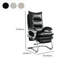 Elegant Brown Leather Reclining Executive Office Chair