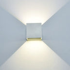 Aluminum Cube Solid Color Adjustable Up Down Outdoor Wall Sconce
