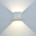 Aluminum Cube Solid Color Adjustable Up Down Outdoor Wall Sconce
