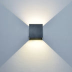 Aluminum Cube Solid Color Adjustable Up Down Outdoor Wall Sconce