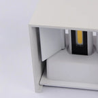 Aluminum Cube Solid Color Adjustable Up Down Outdoor Wall Sconce
