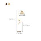 Modern White Cone Arc Floor Lamp with Table & Wireless Charger