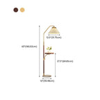 Modern White Cone Arc Floor Lamp with Table & Wireless Charger