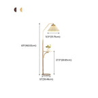Modern White Cone Arc Floor Lamp with Table & Wireless Charger
