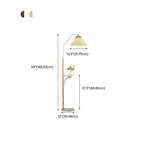 Modern White Cone Arc Floor Lamp with Table & Wireless Charger