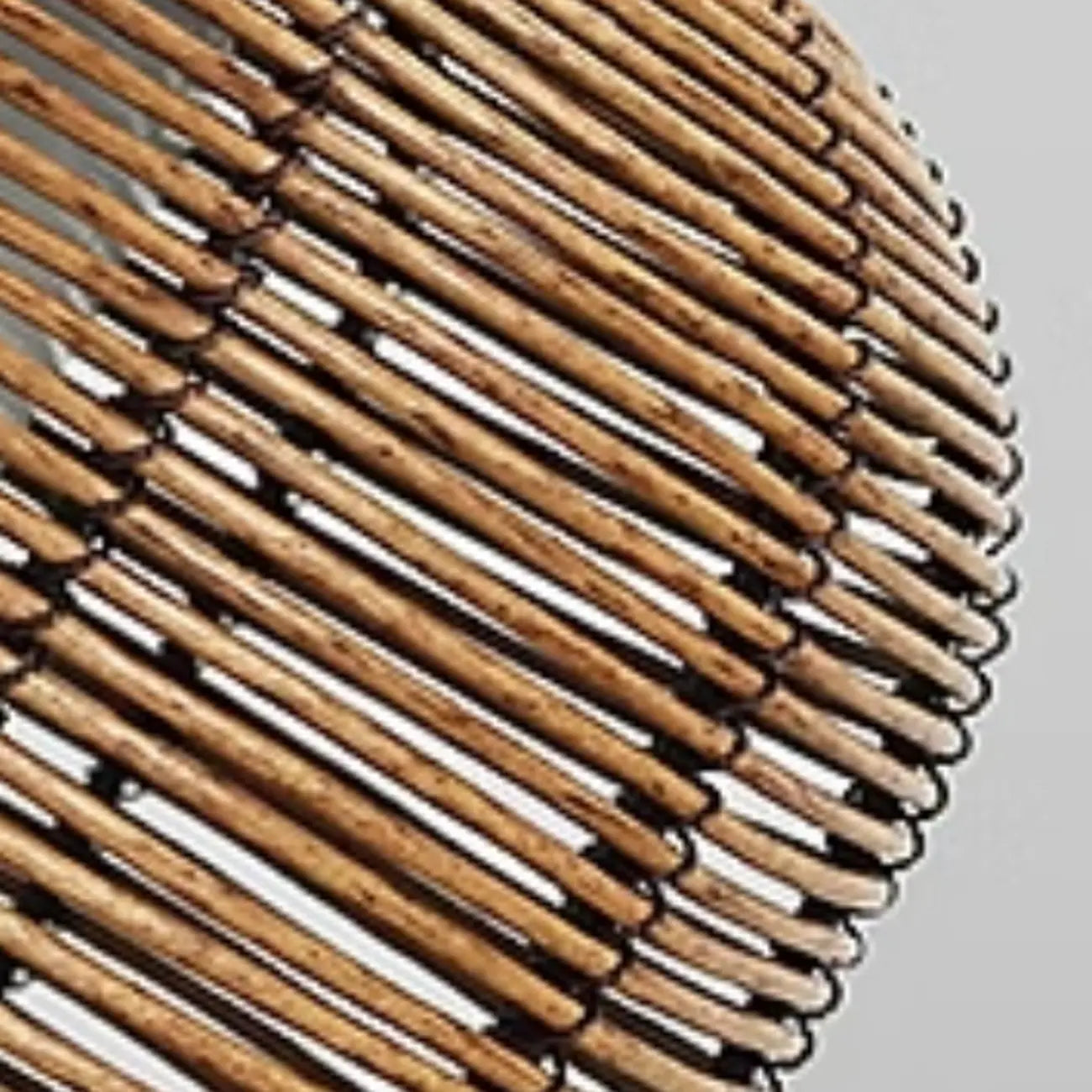 Portable Brown Woven Lantern Solar Outdoor Post Lights