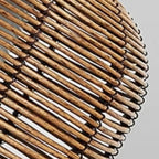 Portable Brown Woven Lantern Solar Outdoor Post Lights