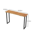 Wooden Top Modern Bar Table Metal Sled Base for Kitchen